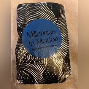 Chic Black Patterned Fishnet Tights